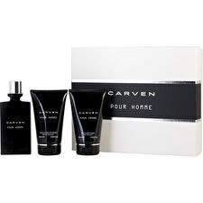 Carven Pour Homme Eau De Toilette Spray & Aftershave Balm & Shower Gel 90ml/3.3oz