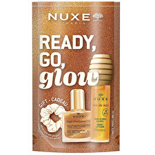 Nuxe Ready Go Glow Honey Set Lip Treatment 10ml/dry Oil 10ml/scrunchie 20ml