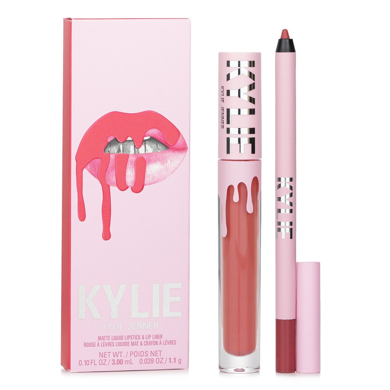 Kylie By Kylie Jenner Matte Lip Kit: Matte Liquid Lipstick 3ml Lip Liner  704 Sweater Weather 2pcs