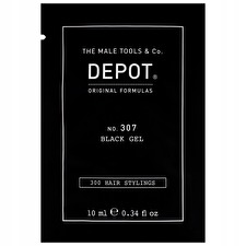 Depot 300 Hair Stylings No. 307 Black Botanical Complex Hair Styling Gel Temporary Coverage & Volume Medium Hold 10ml