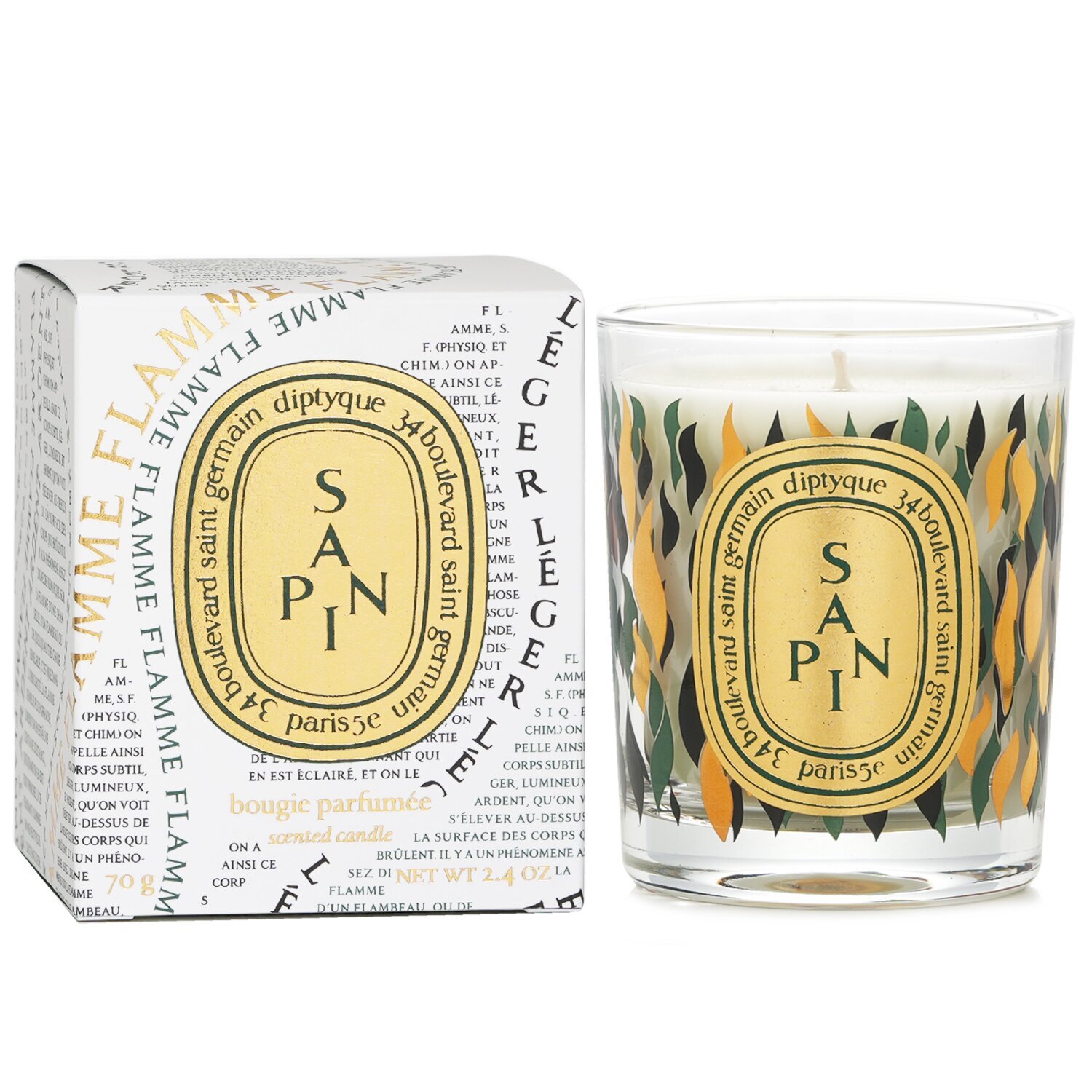 Diptyque Scented Candle - Sapin (Pine Tree) 70g | Cosmetics Now
