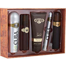 Cuba Gold Eau De Toilette Spray 90ml/3.3oz & Eau De Toilette Spray 30ml/1.17oz & Aftershave Spray 90ml/3.4oz & Shower Gel 180ml/6.7oz & Body Spray 180ml/6.7oz