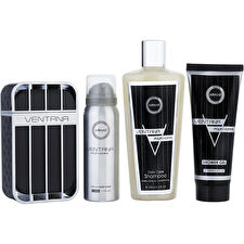Armaf Ventana For Men - 4 Pc Gift Set 90ml/3.4oz Eau De Parfum Spray 90ml/3.4oz Shower Gel 240ml/8.4oz Shampoo 30ml/1.7oz Body Spray 90ml/3.4oz
