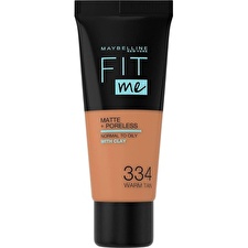 Maybelline Fit Me Matte & Poreless Liquid Foundation 334 Warm Tan 30ml