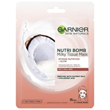 Garnier Skin Naturals Milky Tissue Mask - Textile Face Mask With Coconut Milk For Dry Skin 32.0g