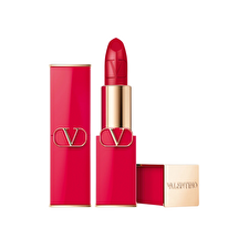 Valentino Rosso Satin Finish Cream Lipstick 22r Refillable 3.5 G