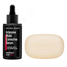 Mustela Gentle Soap With Cold Cream 100g X Natural Beauty Intensive Multi-Corrective Serum - Mandelic Acid 18% (Exp Date: 12/2025) 35ml 2pcs