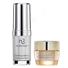 Estee Lauder Revitalizing Supreme + Youth Power Soft Creme (Miniature) 15ml X Natural Beauty Hydrating Radiant Eye Concentrate (Exp Date: 02/2026) 15ml 2pcs