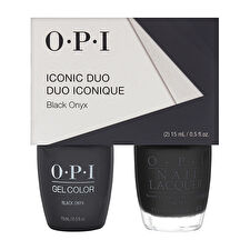 Opi Gel Color Soak-off Gel Lacquer & Nail Lacquer - Black Onyx 2pcs