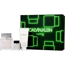 Calvin Klein Euphoria For Men - 3 Pc Gift Set 90ml/3.3oz Eau De Toilette Spray 0.5oz Eau De Toilette Splash 90ml/3.3oz After Shave Balm 90ml/3.3oz
