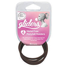 Gliders Ponytail Holders Brown X 4