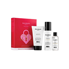 Balmain Professionnel Locks Of Love Set Balmain Professionnel: Hair Styling Cream Light Hold 150ml & Panthenol Hair Styling Gel For Styling Strong Hold 100ml & Argan Moisturising Elixir Hair Oil For Nourishing 100ml