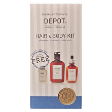 Depot Set Depot: 100 Hair Cleansing No. 103 Pro-vitamin B5 Hair Shampoo For Hydration 250ml & 200 Hair Treatments No. 202 Botanical Complex Hair Leave-in Conditioner For Hydration 100ml & 600 Body Solutions No. 601 Botanical Complex Cleansing Classic Cologne Body Wash 50ml