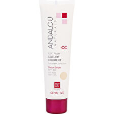 Andalou Naturals 1000 Roses Cc Color & Correct Spf 30 - Sheer Beige- 60ml/2oz