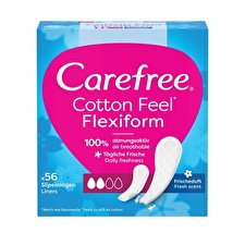 Carefree Cotton Feel Flexiform Panty Liners 56 Pcs