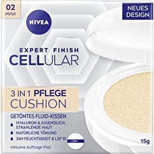 Nivea Hyaluron Cellular Filler 3in1 Care Cushion Makeup Spf15 - Slightly Covering Makeup In Sponge 15 G