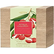 Muelhens 4711 Acqua Colonia - Lychee And White Mint For Unisex - 2 Pc Gift Set 30ml/1.7oz Eau De Cologne Spray 60ml/2.5oz Shower Gel 30ml/1.7oz