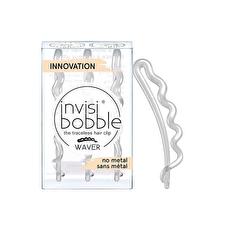 InvisiBobble Set Trio Invisibobble Waves Hair Clip Crystal Clear 3 Pcs