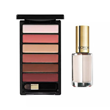 L`Oreal Paris Set L'oreal Paris: Color Riche La Palette Matte Lip Palette Nude 6 G & Color Riche Le Vernis Nail Polish 961 Silky Fawn 5ml