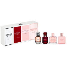 Givenchy Set Givenchy: L'interdit Eau De Parfum For Women 10ml *miniature & L' Interdit Rouge Eau De Parfum For Women 10ml *miniature & Irresistible Eau De Parfum For Women 8ml *miniature & Irresistible Rose Velvet Eau De Parfum For Women 8ml *miniature