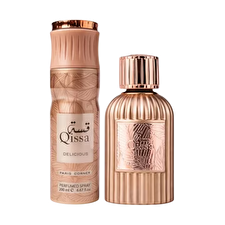 Paris Corner Set Paris Corner: Qissa Delicious Eau De Parfum For Women 100ml & Qissa Delicious Deodorant Spray For Women 200ml
