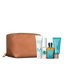 Moroccanoil Set Moroccanoil: Brumes Du Maroc Hair Scented Mist For Women 30ml & Hydration Hair Oil Treatment Hydrating 25ml & Fragrance Originale Hyaluronic Acid Nourishing Hand Cream 40ml & Gwp Textile Pouch Brown