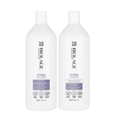 Biolage Hydrasource Shampoo And Detangling Solution 1 Litre Duo Pack