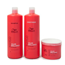 Wella Invigo Color Brilliance Shampoo And Conditioner 1000ml + 500 Mask