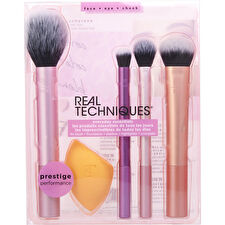 Real Techniques Everyday Essentials - Set Of Cosmetic Brushes For Face And Eyes