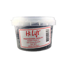 Hi Lift Bobby Pins Tub Black 250g