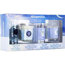 Aeropostale Variety After Hours Collection With Twilight Dreams Body Mist 100ml/3.4oz & Twilight Dreams Candle 90ml/3oz & Starry Night Body Mist 100ml/3.4oz & Starry Night Candle 90ml/3oz