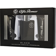 Alfa Romeo Black Eau De Toilette Spray 120ml/4.2oz & Aftershave Balm 90ml/3.4oz & Shower Gel 90ml/3.4oz