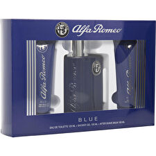 Alfa Romeo Blue Eau De Toilette Spray 125ml/4.2oz & Aftershave Balm 100ml/3.4oz & Shower Gel 100ml/3.4oz