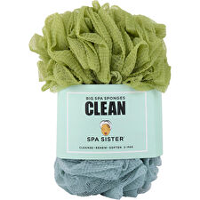 Spa Accessories Spa Sister Jumbo Sponge (green & Marine) 2 Pack