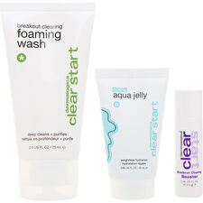 Dermalogica Clear Start Breakout Clearing Kit Set Dermalogica: Clear Start Aqua Jelly For Regulation Of Excessive Sebum Gel For Face 25ml & Clear Start Cleanser Cleansing Foam 75ml & Clear Start Booster Niacinamide Calming & Cooling Local Treatment Lotion For Face 10ml