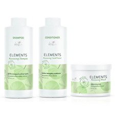 Wella Elements Shampoo & Conditioner Litre Plus 500ml Mask Trio