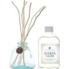 Northern Lights Seagrass & Aloe Fragrance Diffuser Oil & 6x Willow Reeds & Diffuser Bottle 180ml/6oz