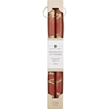 Northern Lights Terra Cotta With Gold 12" Decorative Tapers () 2 Pack