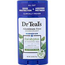Dr. Teal's Aluminum Free Deodorant - Magnesium+ Eucalyptus & Essential Oils 75g/2.6oz