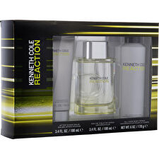 Kenneth Cole Reaction Eau De Toilette Spray 100ml/3.4oz & Aftershave Balm 100ml/3.4oz & All Over Body Spray 180ml/6oz