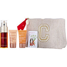 Clarins Double Serum And Extra-firming Collection: Double Serum Anti-aging & Anti-wrinkle Serum 30ml/1.6oz & Extra-firming Energy 0.5oz +extra-firming Night 0.5oz & Double Serum Eye 0.03oz 4pcs+pouch