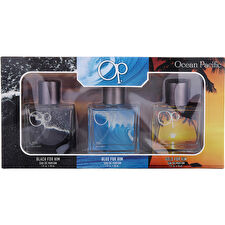 Ocean Pacific Variety 3 Piece Variety Set Includes Black For Him & Blue For Him & Gold For Him And All Are Eau De Parfum Spray 30ml/1oz