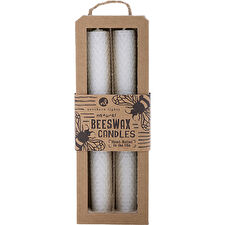 Northern Lights Beeswax White 8" Taper Candle () 2 Pack