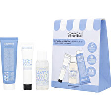 Compagnie De Provence Velvet Seaweed Discovery Kit Marseille Liquid Soap 30ml/hand Cream 30ml/sorbet Cream 15ml 75ml