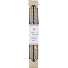 Northern Lights Stone With Gold 12" Decorative Tapers () 2 Pack