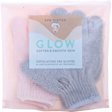 Spa Accessories Spa Sister Twin Exfoliating Spa Gloves (pink & Grey)