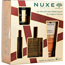 Nuxe The Prodigieux Collection: Prodigieux Le Parfum Eau De Parfum 15ml/0.5oz & Huile Prodigieux 100ml/3.4oz & Prodigieux Shower Oil 100ml/3.4oz & Prodigieux Candle 4pcs