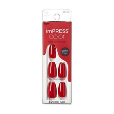 Kiss Self-adhesive Nails Impress Color Mc Reddy Or Not 30 Pcs