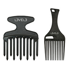 L3vel3 2 Piece Hair Pick Comb Set