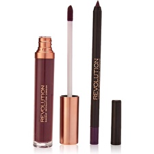 Makeup Revolution Set Makeup Revolution: Retro Luxe Matte Liquid Lipstick Royal 5.5ml & Retro Luxe Lip Liner Royal 1 G